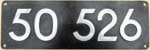 50 526,  Guss Zink Alu Cupfer, ein schnes "Lcker"-Schild  mit  dem seltenen "L"-Gusszeichen
