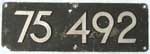 Lokschild DR, 75 492 Guss Alu Spitz, GAlMgSi-RH, Ersatzschild f�r das Messingschild