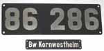 86 286 Niet-Alu-DRG mit Bw Kornwestheim in der Ausf�hrung "GAlMg3Cu"