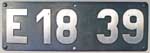 Deutschland (DR), Lokschild der DRG: E18 39, Niet-Aluminium-DRG (NAlD). Ein sehr schner Satz.