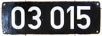 Deutschland (BRD), Lokschild der DB: 03 015, Guss-Aluminium-Gro, Hohlguss (GAlG-Hg).