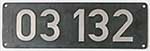 Deutschland (BRD), Lokschild der DB: 03 132, Guss-Aluminium-Gro, Hohlguss (GAlG-Hg). Ein schner Satz.