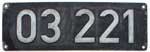 Deutschland (BRD), Lokschild der DB: 03 221, Guss-Aluminium-Gro (GAlG). Ein sehr schner Satz mit Betriebsbuch.