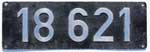 Deutschland (BRD), Lokschild der DB: 18 621, Guss-Aluminium-Gro (GAlG), Ausfhrung: Aw Ingolstadt