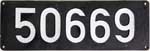 Deutschland (BRD), Lokschild der DB: 50 669, Guss-Aluminium-Gro (GAlG). Anfertigung: Aw Ingolstadt