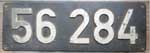 Deutschland (BRD), Lokschild der DB: 56 284, Niet-Weimetall-Gro (NWmG), Satz.