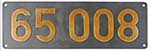 Deutschland (BRD), Lokschild der DB: 65 008, Guss-Messing-Gro (GMsG).