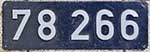 Deutschland (BRD), Lokschild der DB: 78 266, Niet-Aluminium-Rund (NAlR). Ein wunderschner Satz.