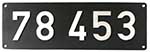 Deutschland (BRD), Lokschild der DB: 78 453, Niet-Aluminium-Rund (NAlR). Satz.