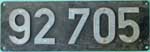 Deutschland (BRD),Lokschild der DB: 92 705, Niet-Weimetall-Gro (NWmG).