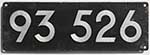 Deutschland (BRD), Lokschild der DB: 93 526, Niet-Aluminium-Spitz (NAlS).