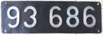Deutschland (BRD), Lokschild der DB: 93 686, Niet-Aluminium-Rund (NAlR). Ein schner Satz.