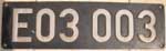DB, E03 003 Guss Alu Gro�, Seitenschild mit Stempel