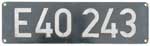 DB, E40 023 Guss Alu Gro�, Seitenschild, ohne Gusszeichen