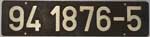 Deutschland (DDR), Lokschild der DRo: 94 1876, Niet-Aluminium-Gro (NAlG).