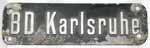 BD Karlsruhe E-Lok, schmale Schrift