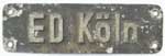 DB, ED K�ln, ohne Stempel