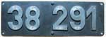 Deutschland (DDR), Lokschild der DRo: 38 291, Niet-Weimetall-Breit (NWmB). Das Schild ist eine ehemalige DRG-Platte und war montiert am Fhrerstand der Lokomotive.
