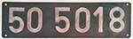 Deutschland (DDR), Lokschild der DRo: 50 5018, Niet-Aluminium-Gro (NAlG). Ein sehr schner Satz.