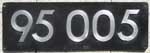 Deutschland (DDR), Lokschild der DRo: 95 005, Guss-Aluminium-Spitz. Ein schner Satz.