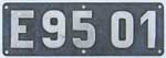 Deutschland (DDR), Lokschild der DRo: E95 01, Niet-Aluminium-Breit (NAlB), Ausfhrung: Aw Dessau. Satz.