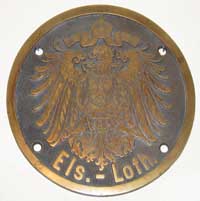 Eigentumsschilder der Reichseisenbahn Elsass-Lothringen
