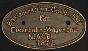 Breslauer AG Eisenbahn-Wagenbau 6671, 1877, Eisenguss