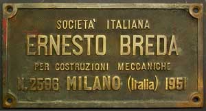 BREDA Milano, 2596, 1951, Messingguss mit Rand, von OSE 7.115