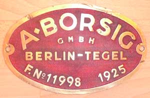 Borsig 11998, 1925, von 01 006, Messing