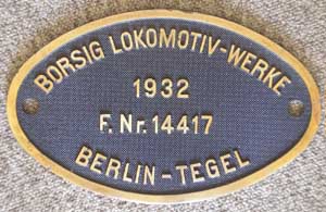 Borsig 14417, 1932, DRG 03 073, Messingguss