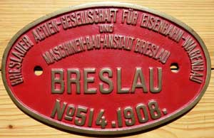 Lnderbahn-Schild, Breslau 514, 1908, von T8 Posen 7004