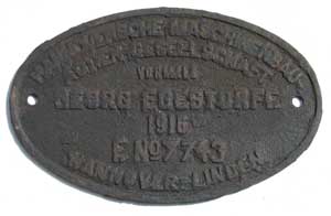 Egestorff 7743, 1916, Eisenguss, Riffelgrund mit Rand, von 55 4003