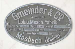 Gmeinder 4165 1946 Zinkguss mit Rand
