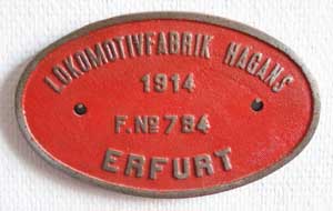 Hagans 794, 1914, Eisenguss, oval, Riffelgrund mit Rand, von