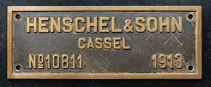 Henschel 10811, 1913, HP1, Messing, Riffelgrund mit Rand