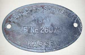 Henschel, Nr. 26072, 1941, Aluguss mit Rand