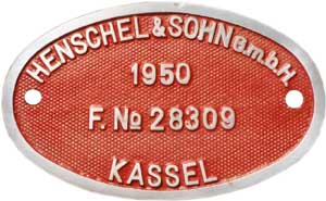 Henschel 28309, 1950, von Baureihe 52 887