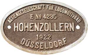 Hohenzollern 4235, 1922 von Baureihe 38 3433