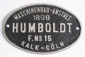 Humboldt 15, 1898, Eisenguss, oval, Grobguss mit Rand, von