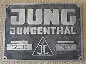 Jung 12039, 1957, Aluminium 35 x25cm, 060 Feuerlose Lok