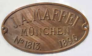 Maffai 1813, 1986, Messing, 26x15cm, ex Mallet der Anatolischen Eisenbahn