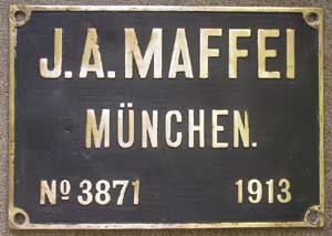 Maffei 3871, 1913, Werklok 19 Dillinger-Htte, Messingguss