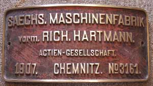 Saechsische Maschinenfabrik Hartmann 3161, 1907, von Lok 262,  Staatens Sporveij, Java