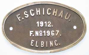 Schichau 1967, 1912, Messingguss mit Rand