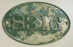 Belgien, SNCB 8316 Guss Messing Gro�, im Oval