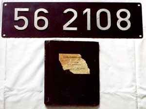 Lokschilder 56 2108 + Betriebsbuch