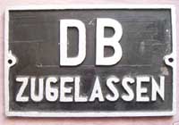 DB zugelassen, Aluguss mit Rand