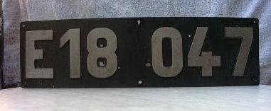 E18 047, geklautes Muesumslokschild