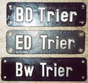 falsches "ED Trier" zwischen zwei Originalen