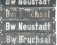 Bw Bruchsal und Bw Neustadt, Originale in 3Cu